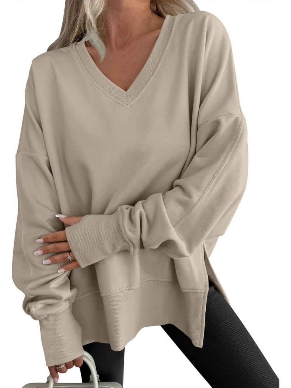 Cozy Oversized Fleece Pullover Sweatshirt for Women - Perfect Fall Layering